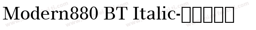 Modern880 BT Italic字体转换
